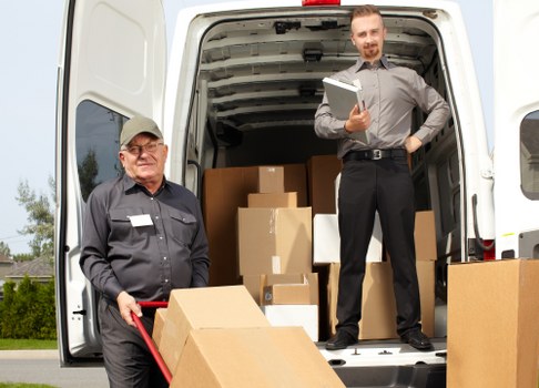 A moving van assisting a local home move in Shepherds Bush