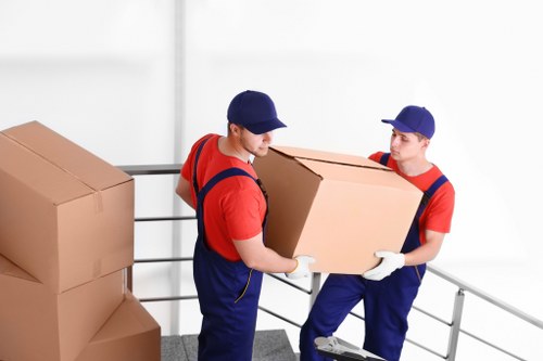 Commercial moving team planning an office relocation in Shepherdsbush