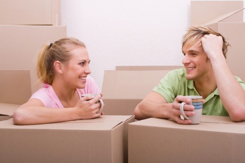 Man and van service handling packaged household items