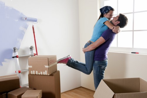 Office furniture and equipment prepared for a commercial move in Shepherdsbush