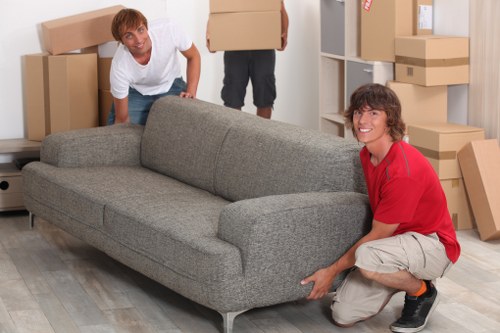 Shepherdsbush man and van handling boxes and household items