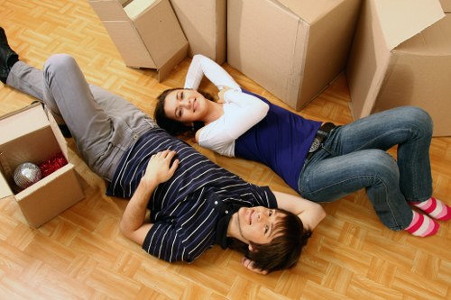 Professional moving crew preparing for a safe relocation